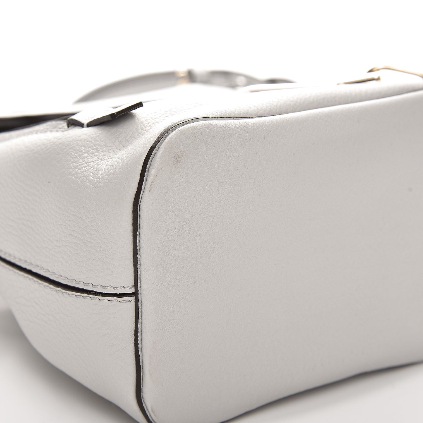 Suede Calfskin Mini Faye Backpack Airy Grey