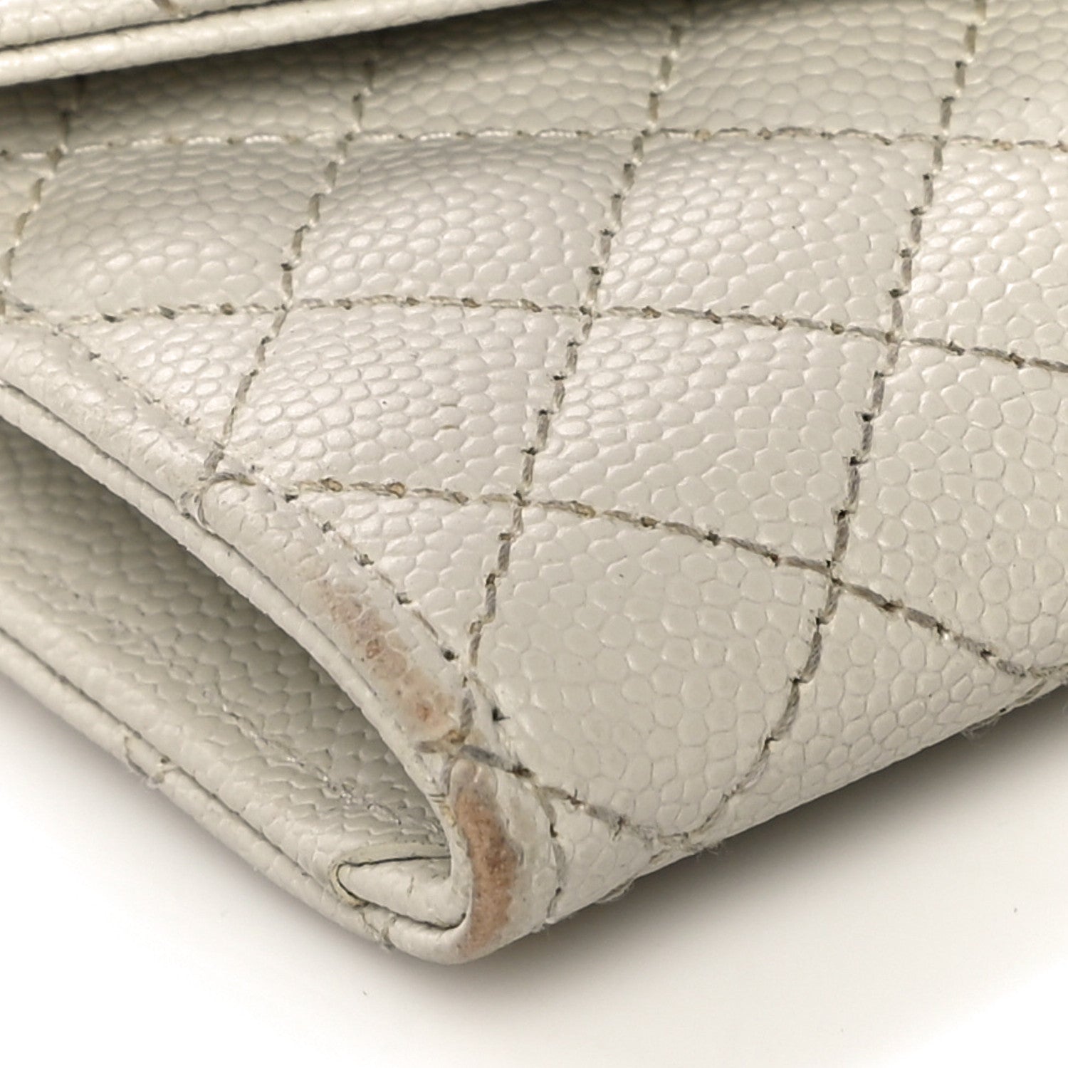 Saint Laurent Grain De Poudre Textured Mixed Matelasse Triquilt Small Monogram Envelope Wallet Blanc Vintage 8 of 13