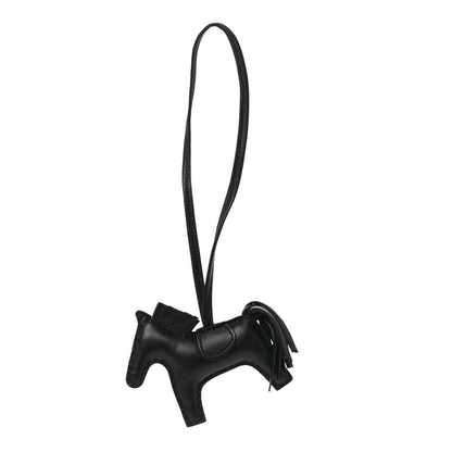 Hermes Milo Lambskin Grigri Rodeo Horse Bag Charm PM So Black 1 of 4
