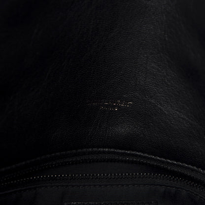 Saint Laurent Lambskin Quilted Medium Loulou Puffer Monogram Chain Satchel Black 9 of 11