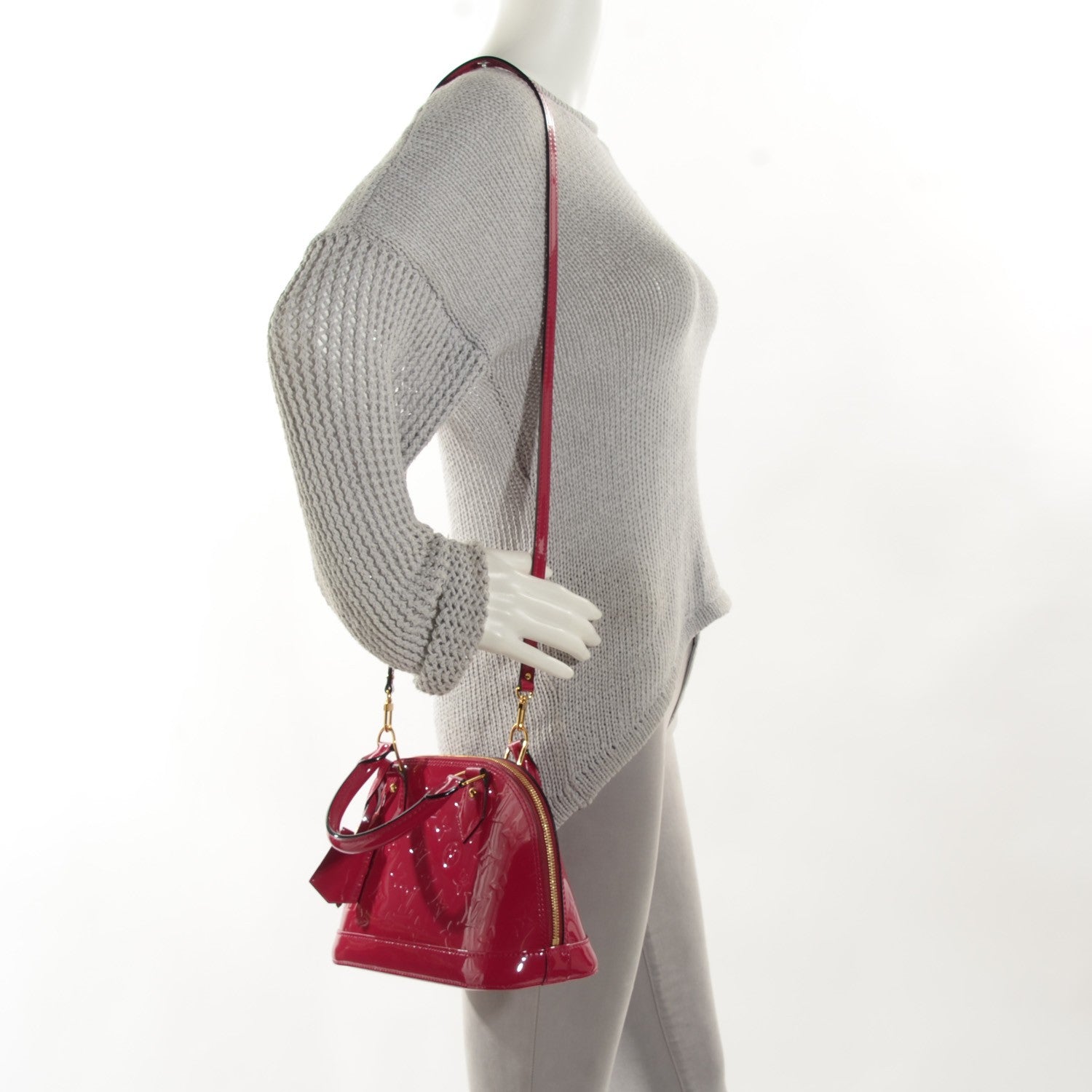 Louis Vuitton Vernis Alma BB Rose Indien 2 of 7