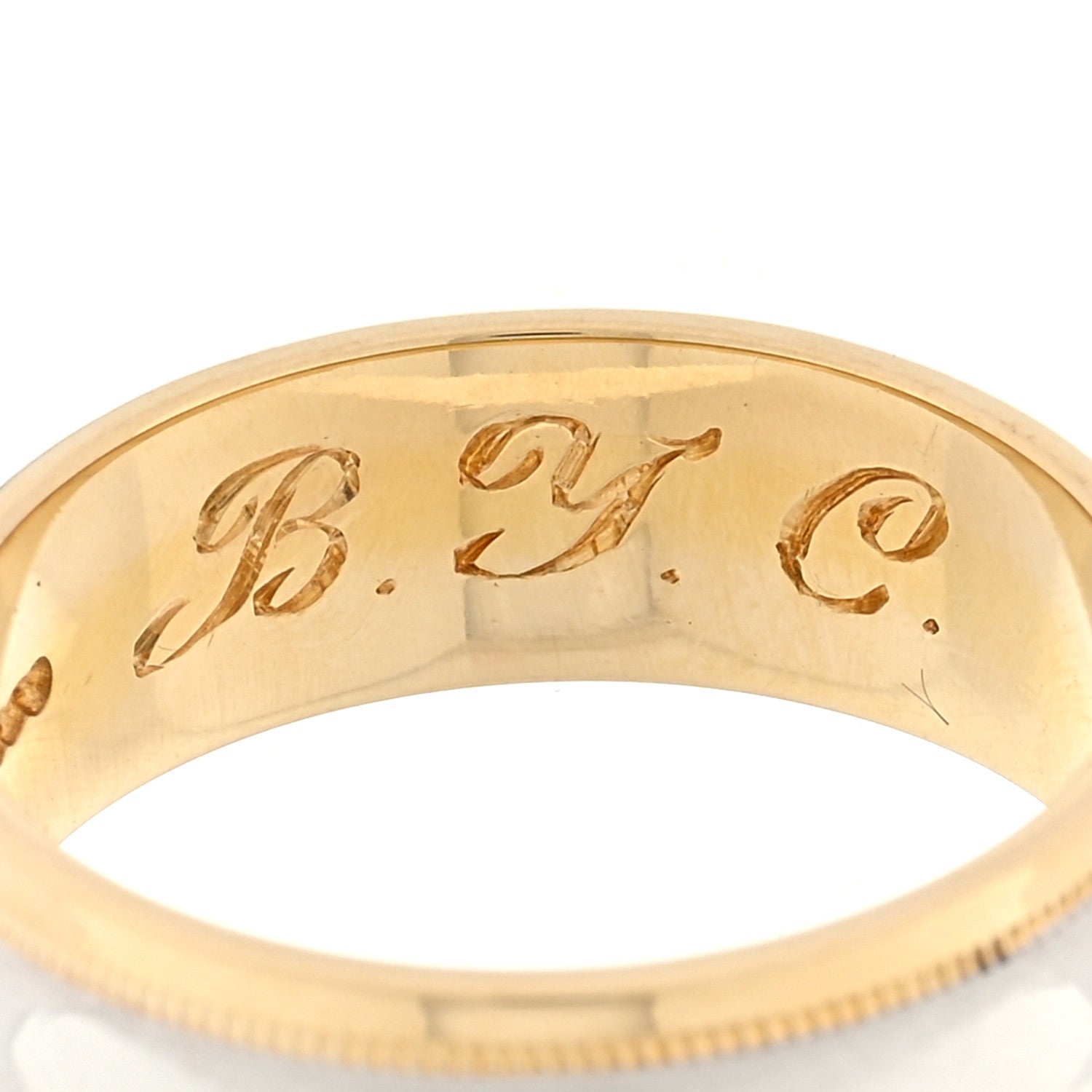 Tiffany Platinum 18K Yellow Gold 6mm Together Milgrain Wedding Band Ring 51 5.75 4 of 5