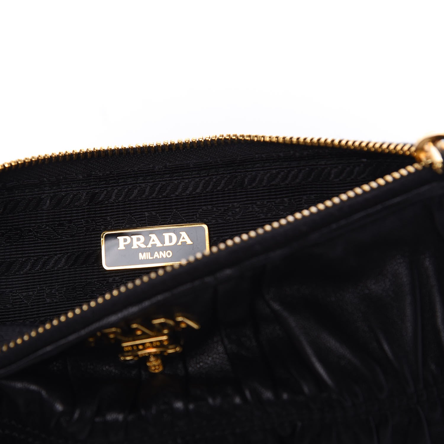 Prada Nappa Gaufre Pouch Black 9 of 11