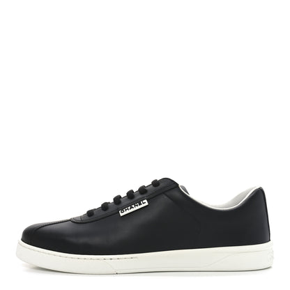 Chanel Calfskin Tennis CC Mens Sneakers 44 Black 1 of 8