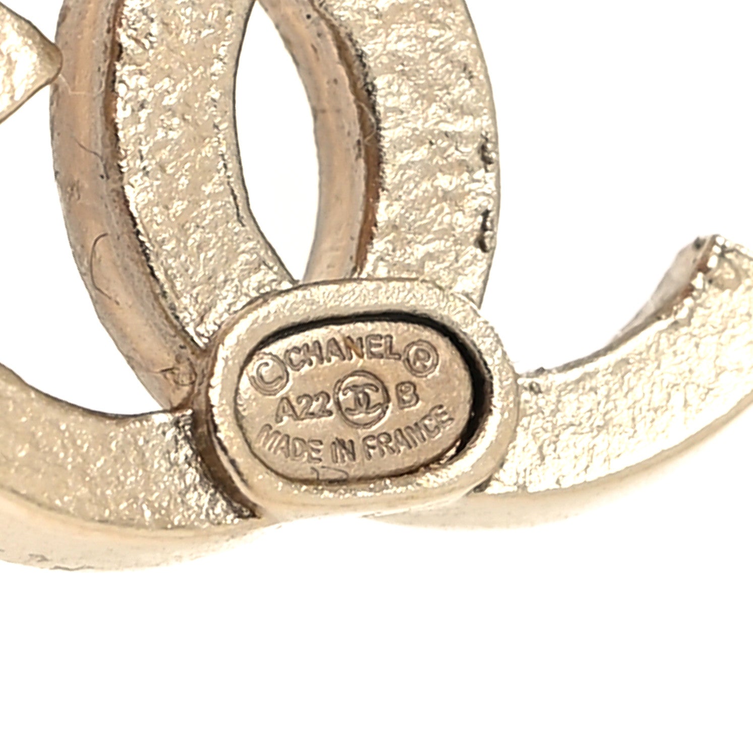 Chanel Crystal Double CC Earrings Gold Black 4 of 4