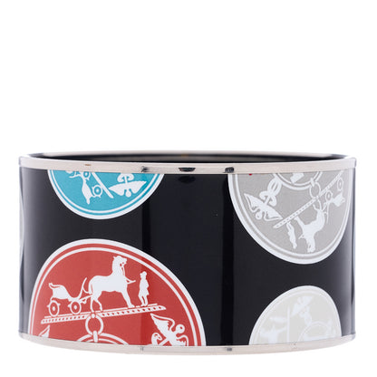 Hermes Enamel Printed Ex Libris Extra Wide Bracelet 65 2 of 3