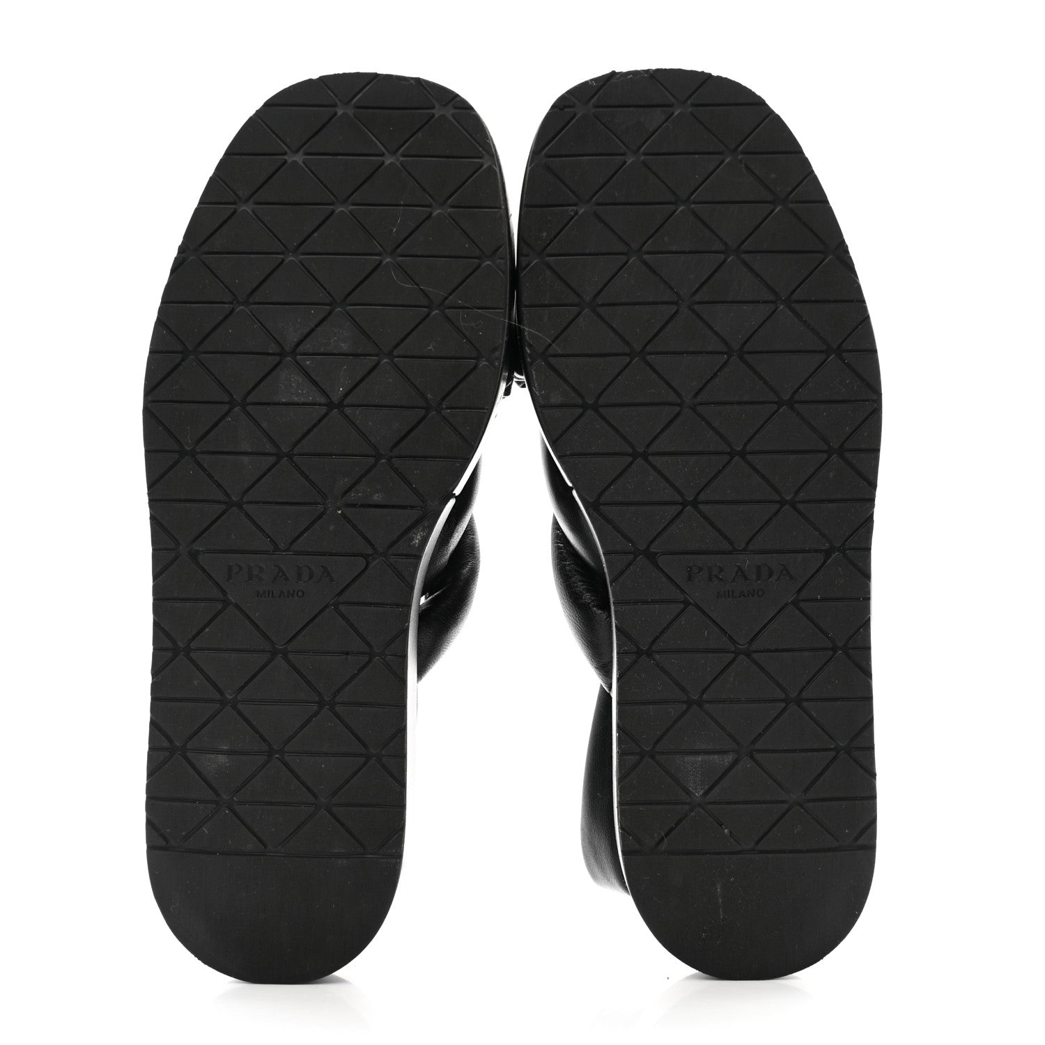 Prada Nappa Padded Blow 20mm Slingback Sandals 38 Black 5 of 10
