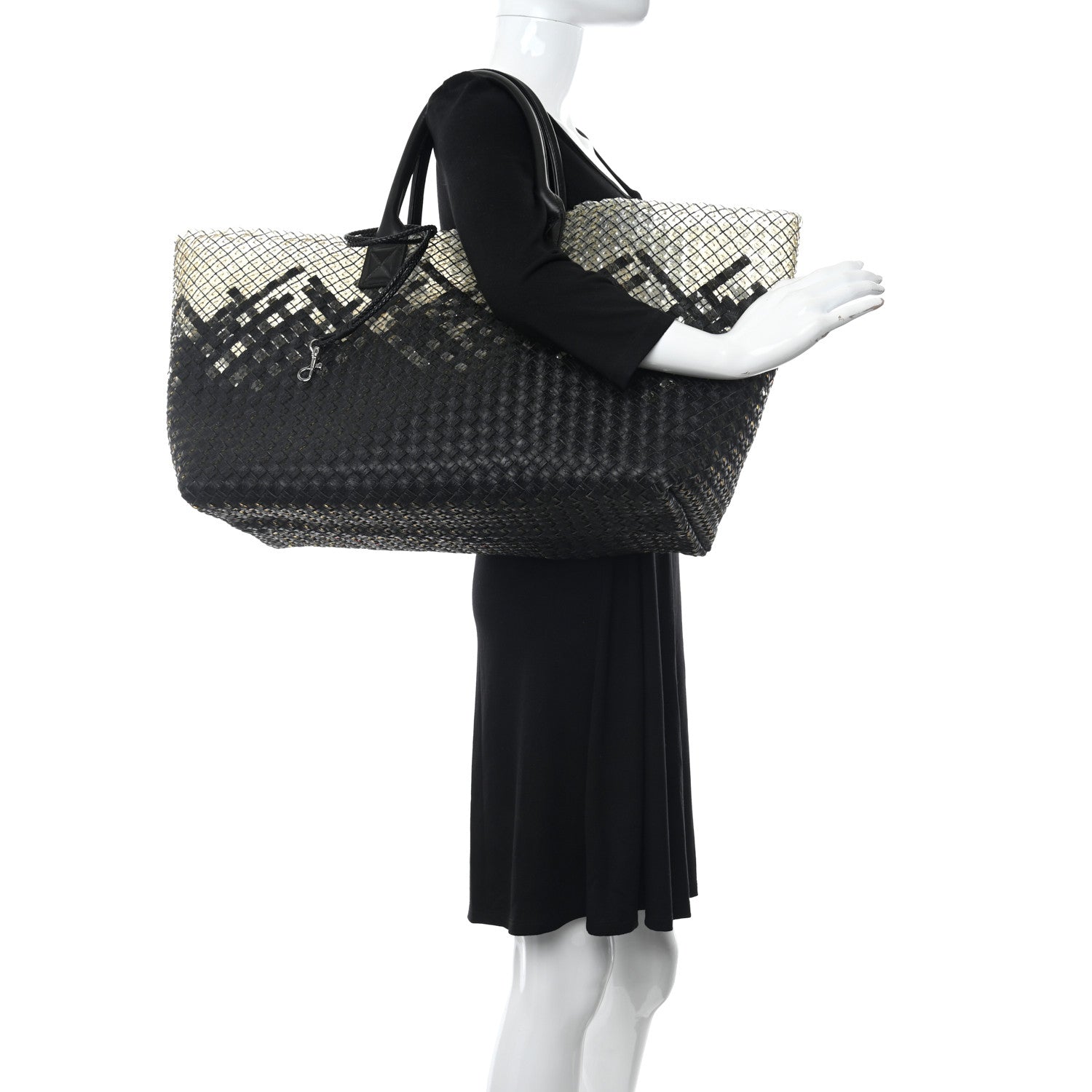 Bottega Veneta Nappa Intrecciato PVC Medium Cabat Black 2 of 9