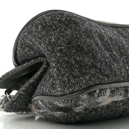 Chanel Wool Tweed Frame Bag Grey Multicolor 9 of 10