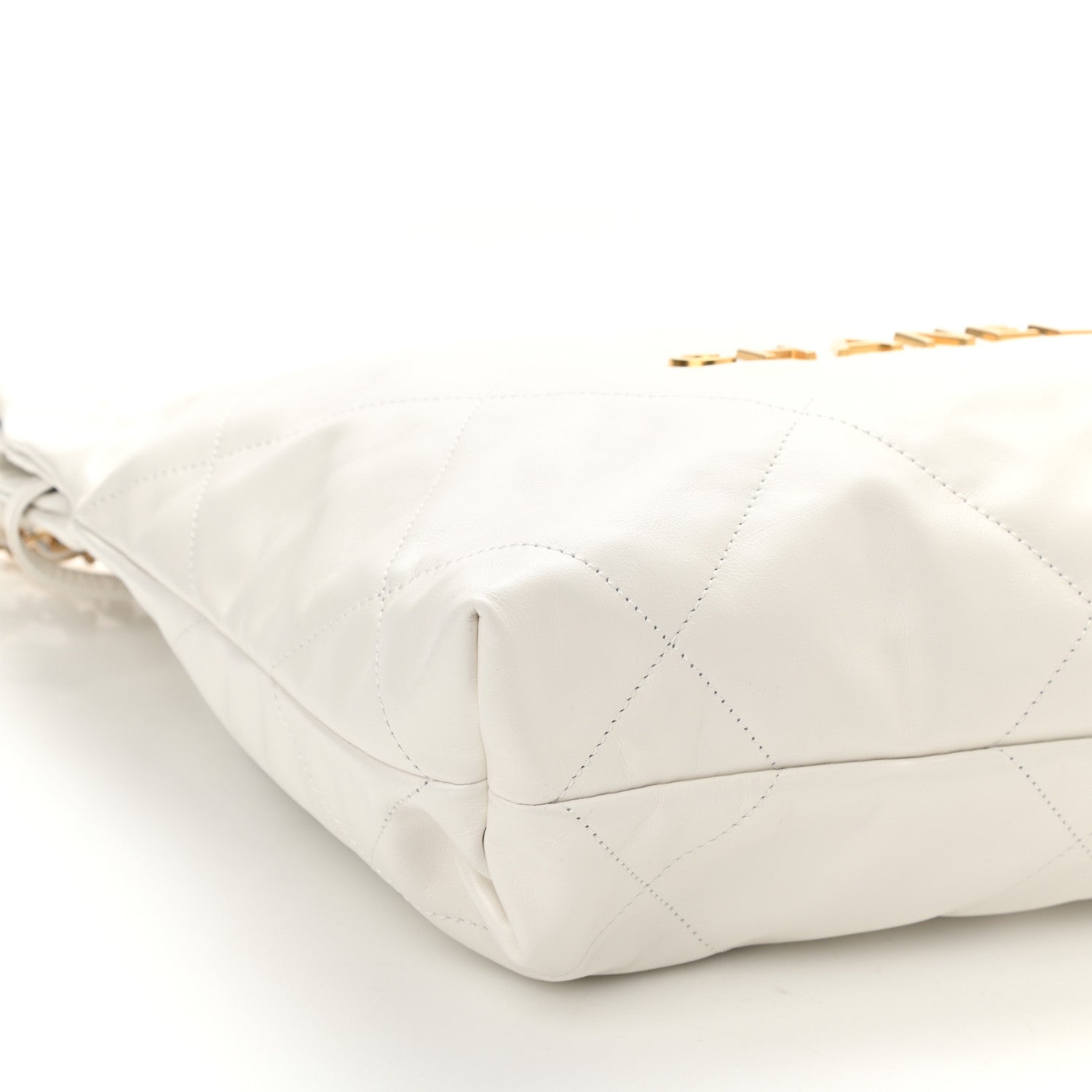 Chanel Shiny Calfskin Quilted Small Chanel 22 White 8 of 9