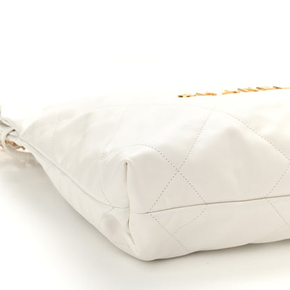 Chanel Shiny Calfskin Quilted Small Chanel 22 White 8 of 9