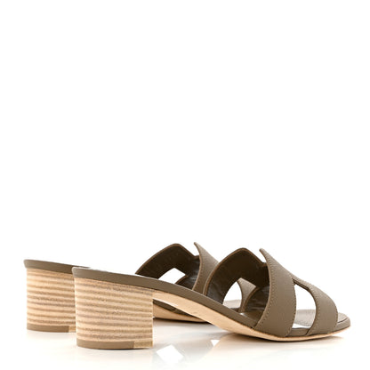 Hermes Epsom Oasis Sandals 38 Etoupe 4 of 9