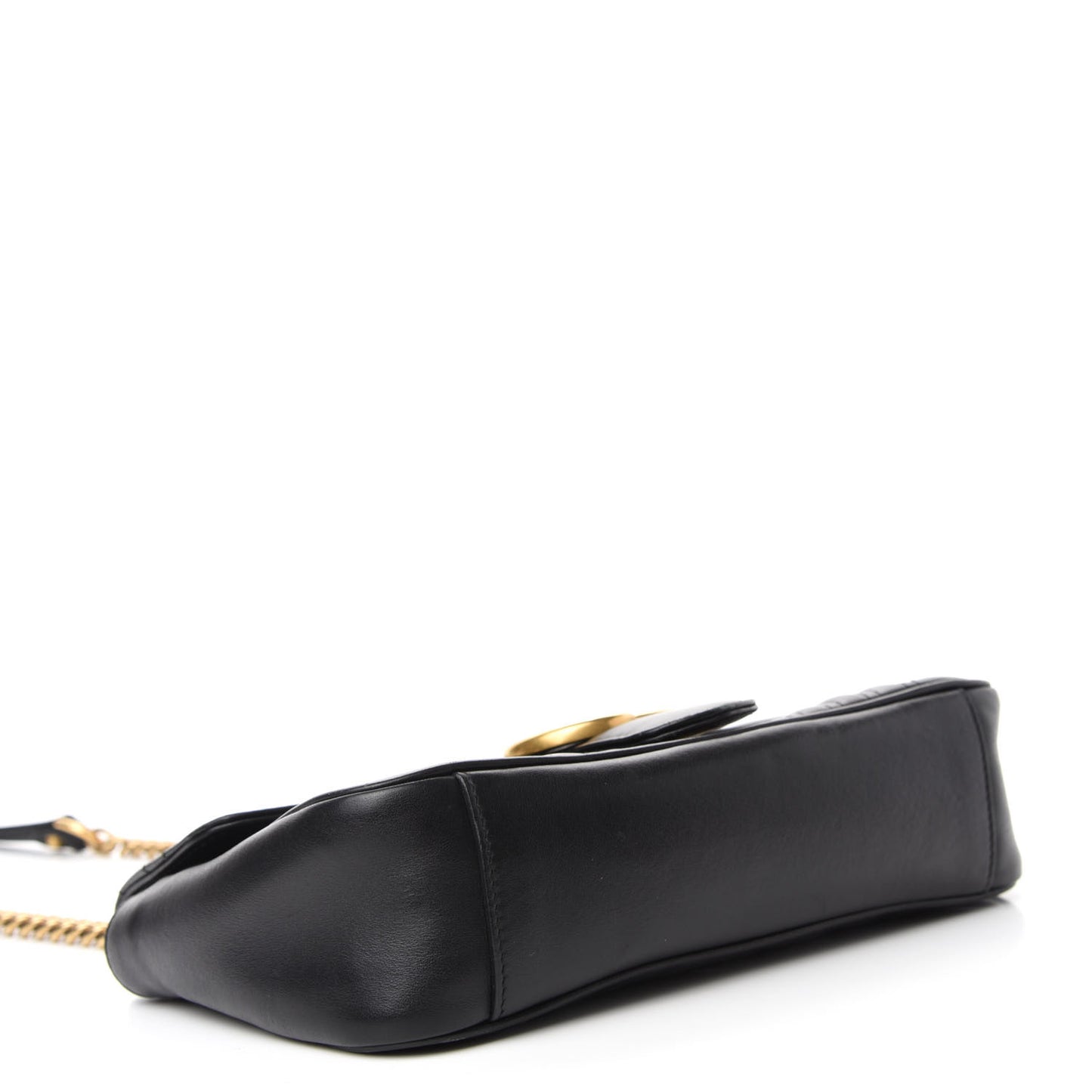 Calfskin Matelasse Small GG Marmont Shoulder Bag Black
