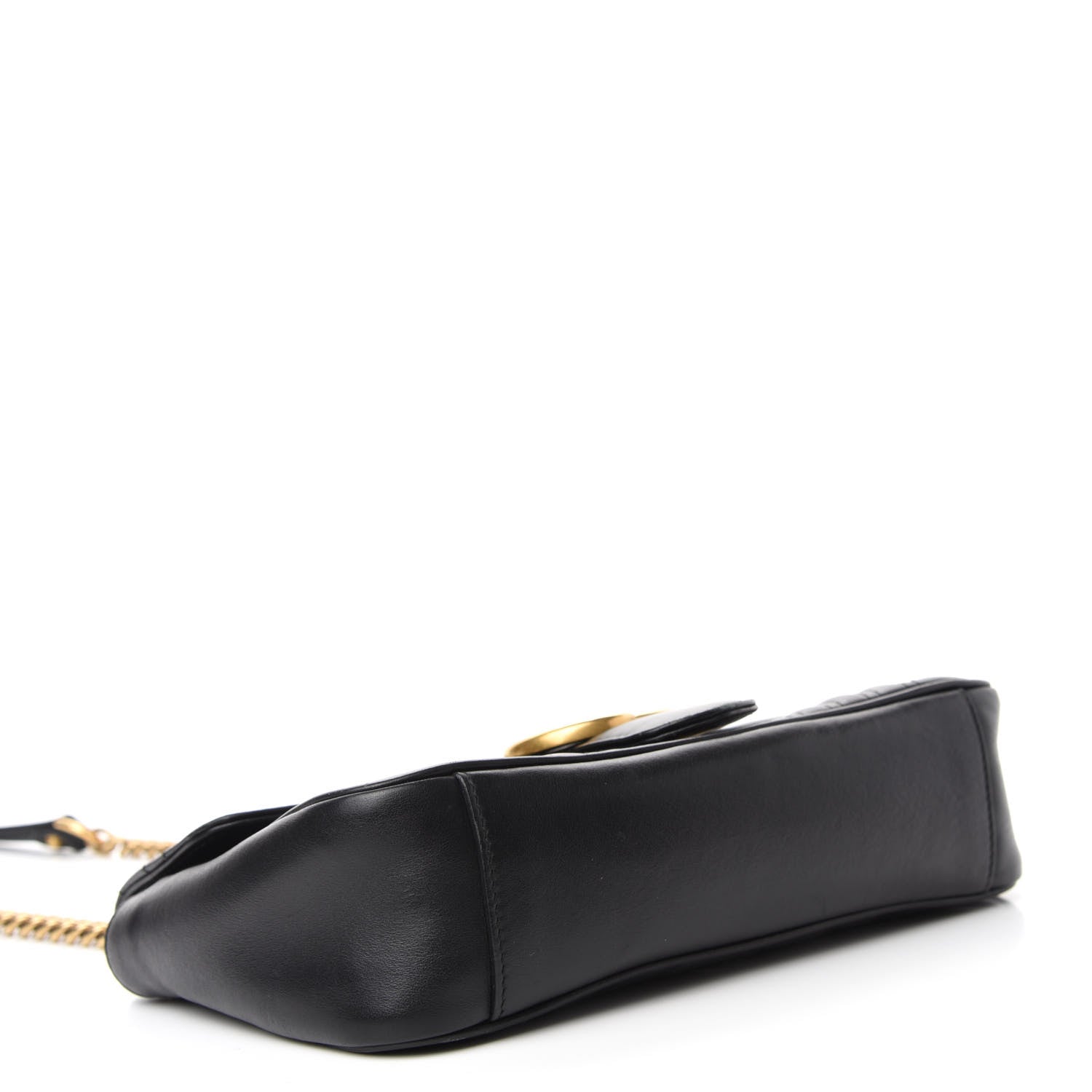 Gucci Calfskin Matelasse Small GG Marmont Shoulder Bag Black 4 of 11