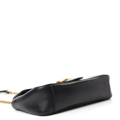 Gucci Calfskin Matelasse Small GG Marmont Shoulder Bag Black 4 of 11