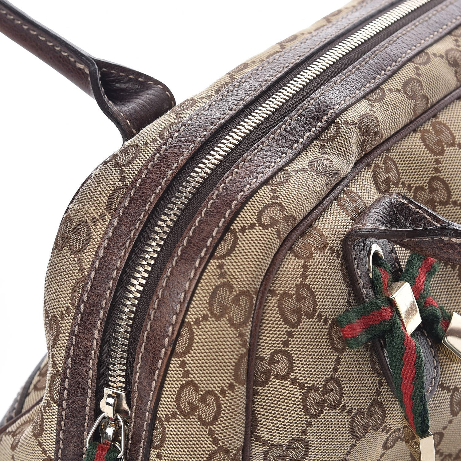 Gucci Monogram Small Princy Satchel Dark Brown 10 of 16