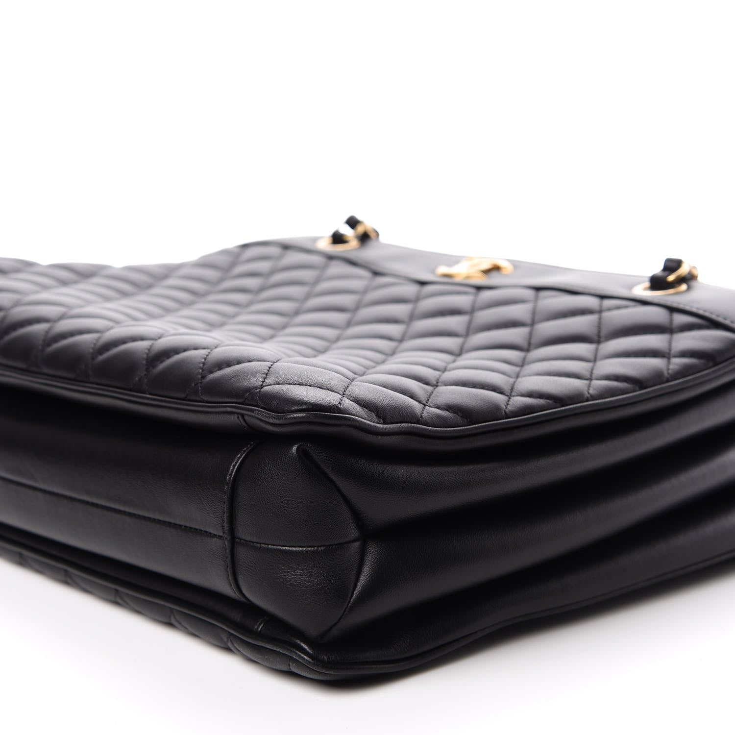Chanel Calfskin Quilted Medium Tote Black 9 of 10