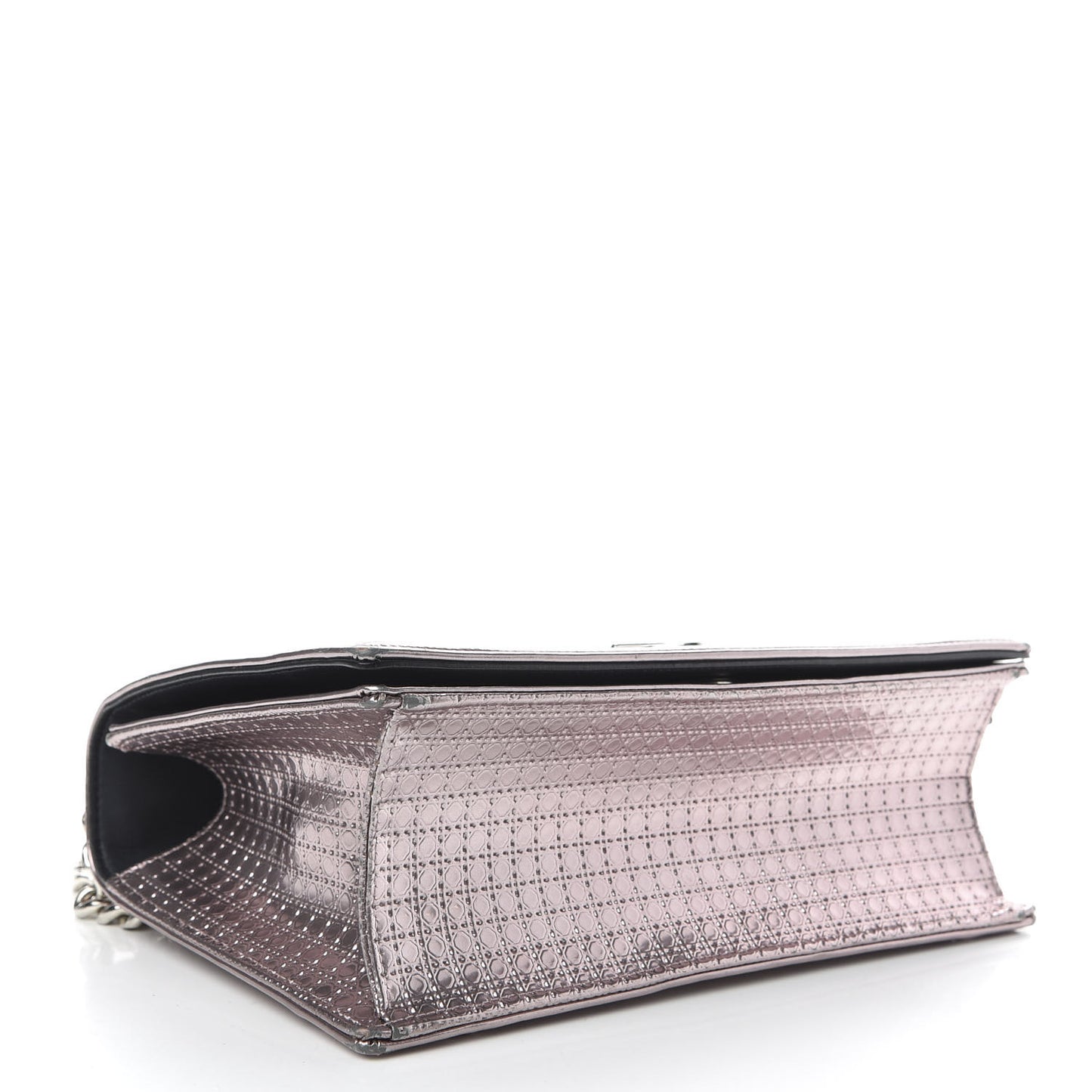 Metallic Patent Micro-Cannage Medium Diorama Flap Bag Hyper Pink