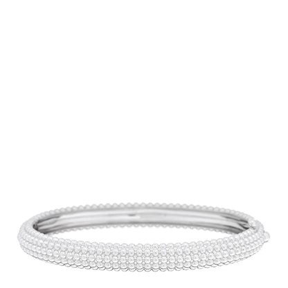 Van Cleef & Arpels 18K White Gold Perlee Pearls of Gold 5 Row Bracelet M 2 of 4