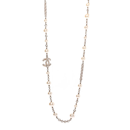 Chanel Pearl CC Necklace Light Gold 1 of 5