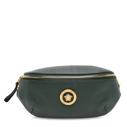 Versace Grained Calfskin Vanitas Medea Belt Bag Green 1 of 9
