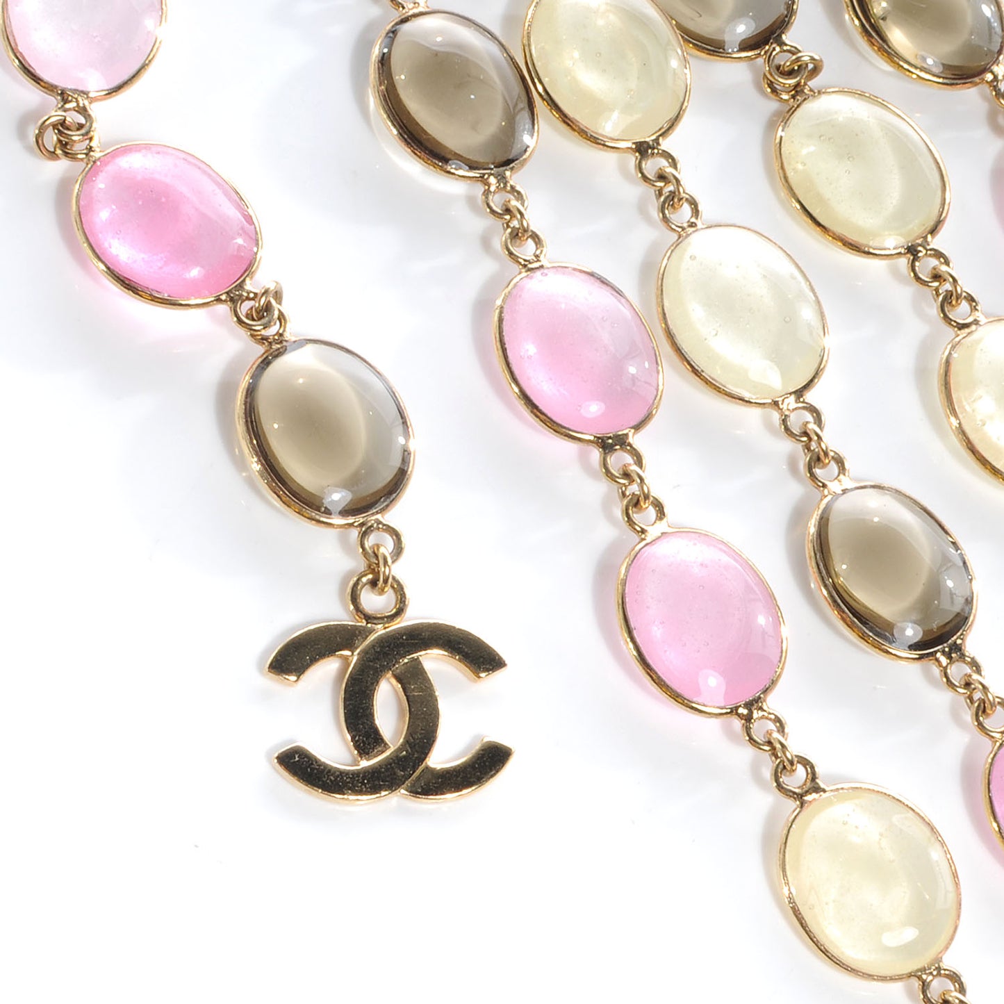 Poured Glass Chain CC Belt Multicolor