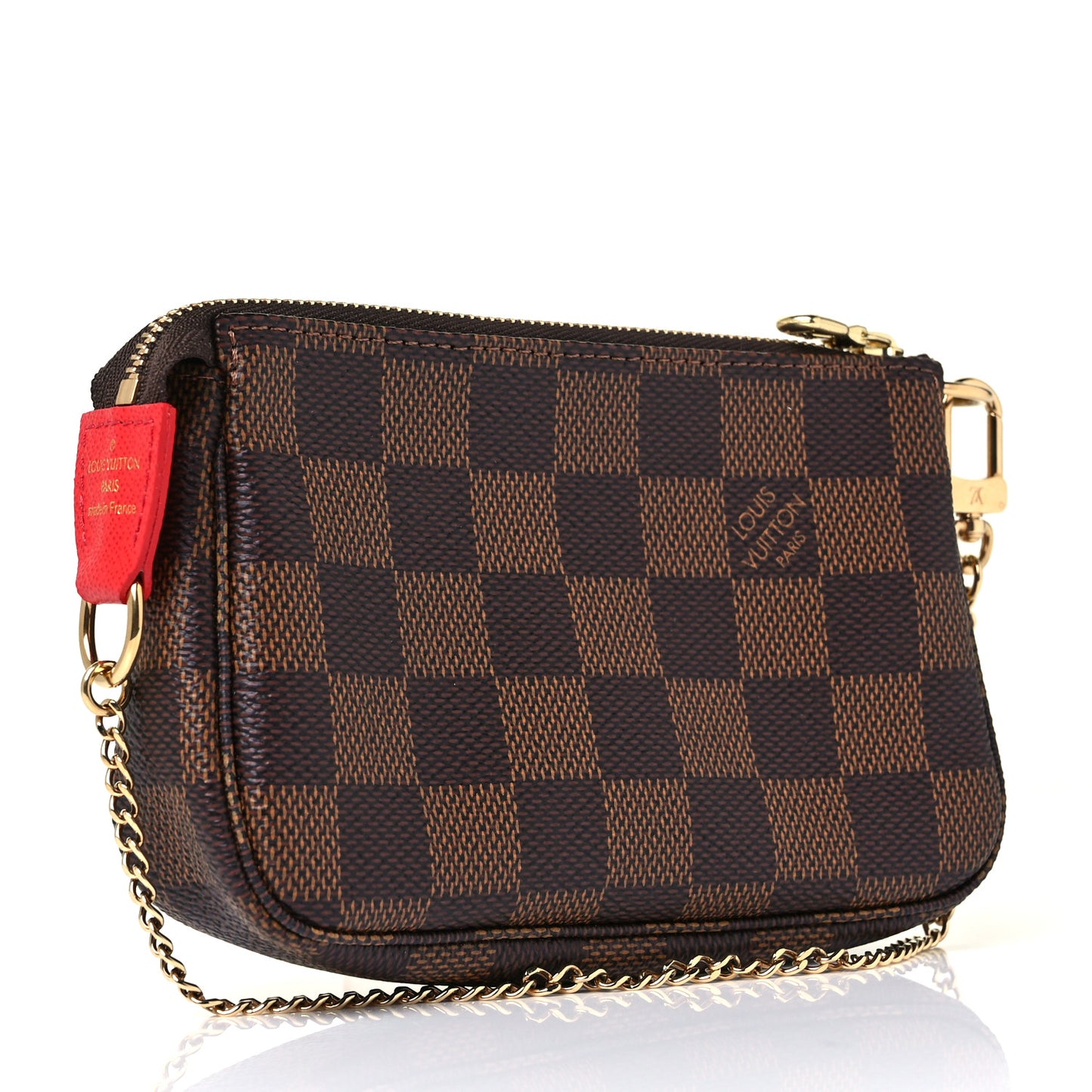 Damier Ebene 2019 Christmas Animation Mini Pochette Accessories Red