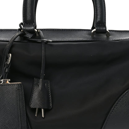 Prada Nylon Saffiano Top Handle Bag Black 7 of 9