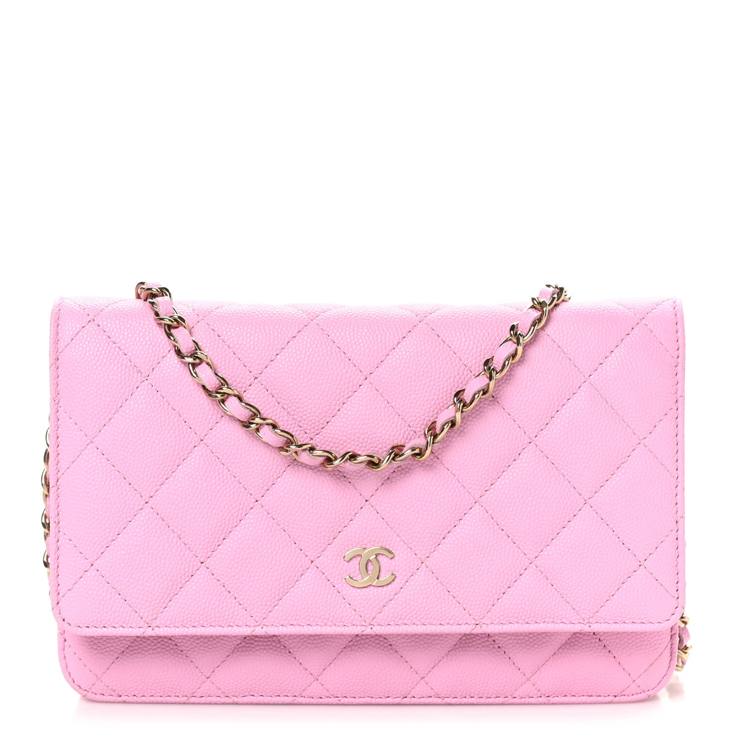 Chanel Caviar Quilted Wallet On Chain WOC Pink 1 of 13
