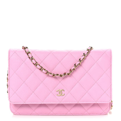 Chanel Caviar Quilted Wallet On Chain WOC Pink 1 of 13