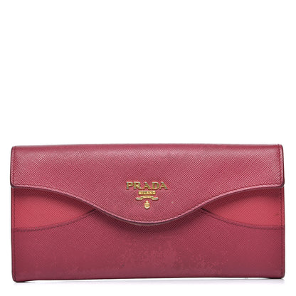 Prada Saffiano Continental Wallet Ibisco Peonia 1 of 15