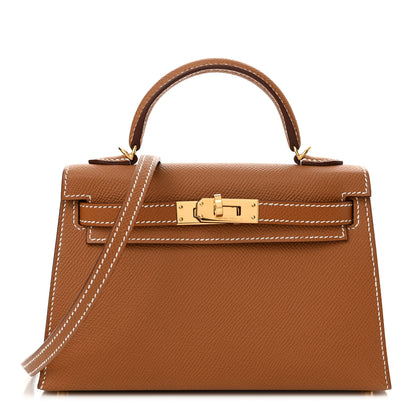 Hermes Epsom Mini Kelly Sellier 20 Gold 1 of 11