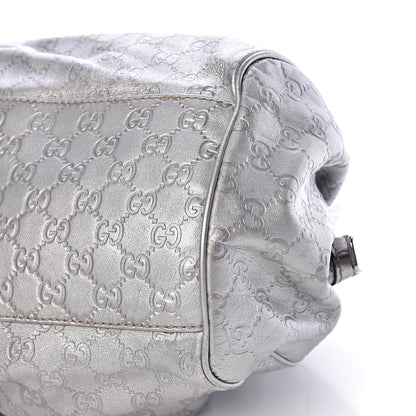 Gucci Metallic Guccissima Medium Sukey Boston Silver 12 of 15