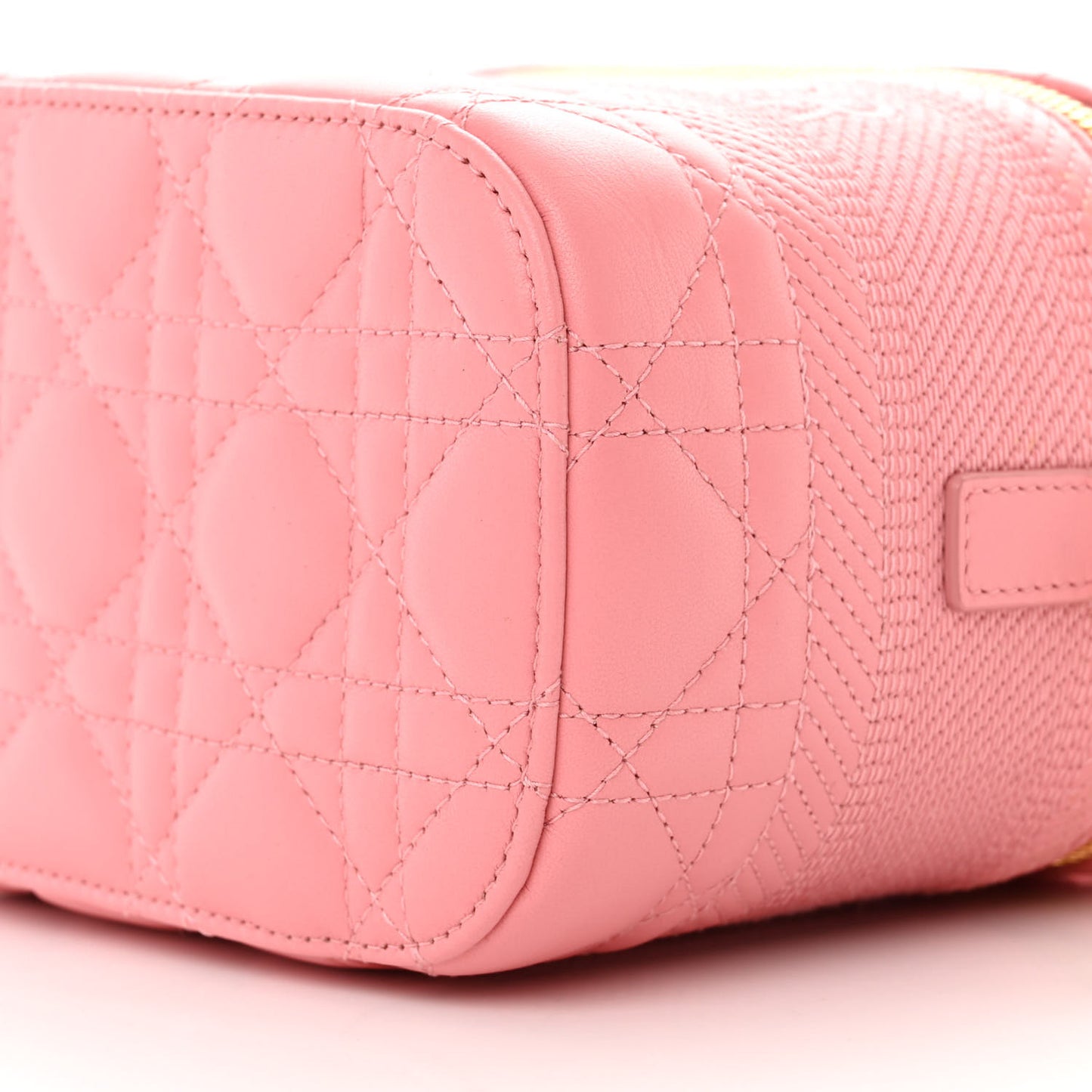 Lambskin Cannage Small Diortravel Vanity Case Pink
