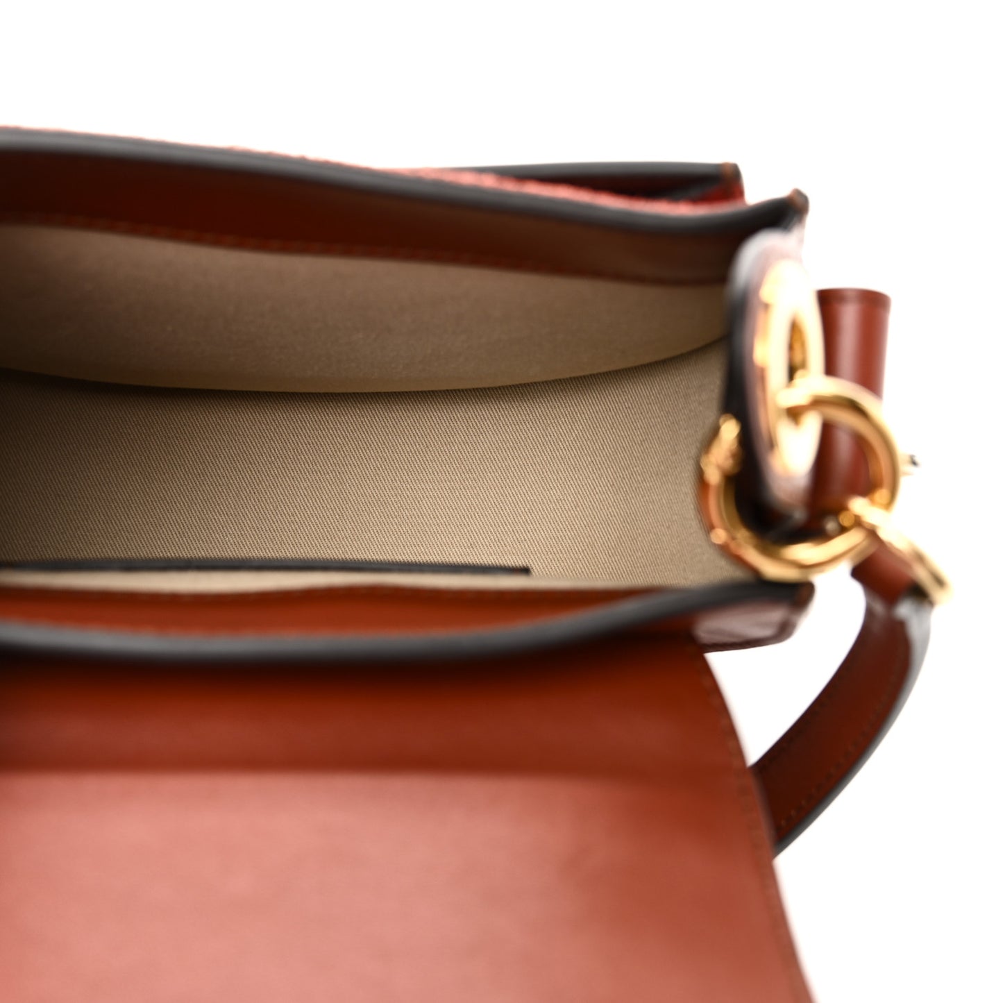 Calfskin Suede Small Tess Bag Sepia Brown