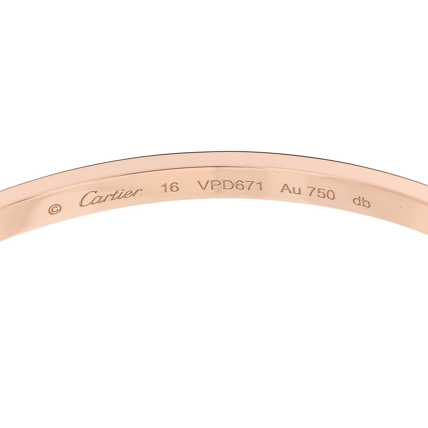 Cartier 18K Pink Gold 6 Diamond Small LOVE Bracelet 16 4 of 6
