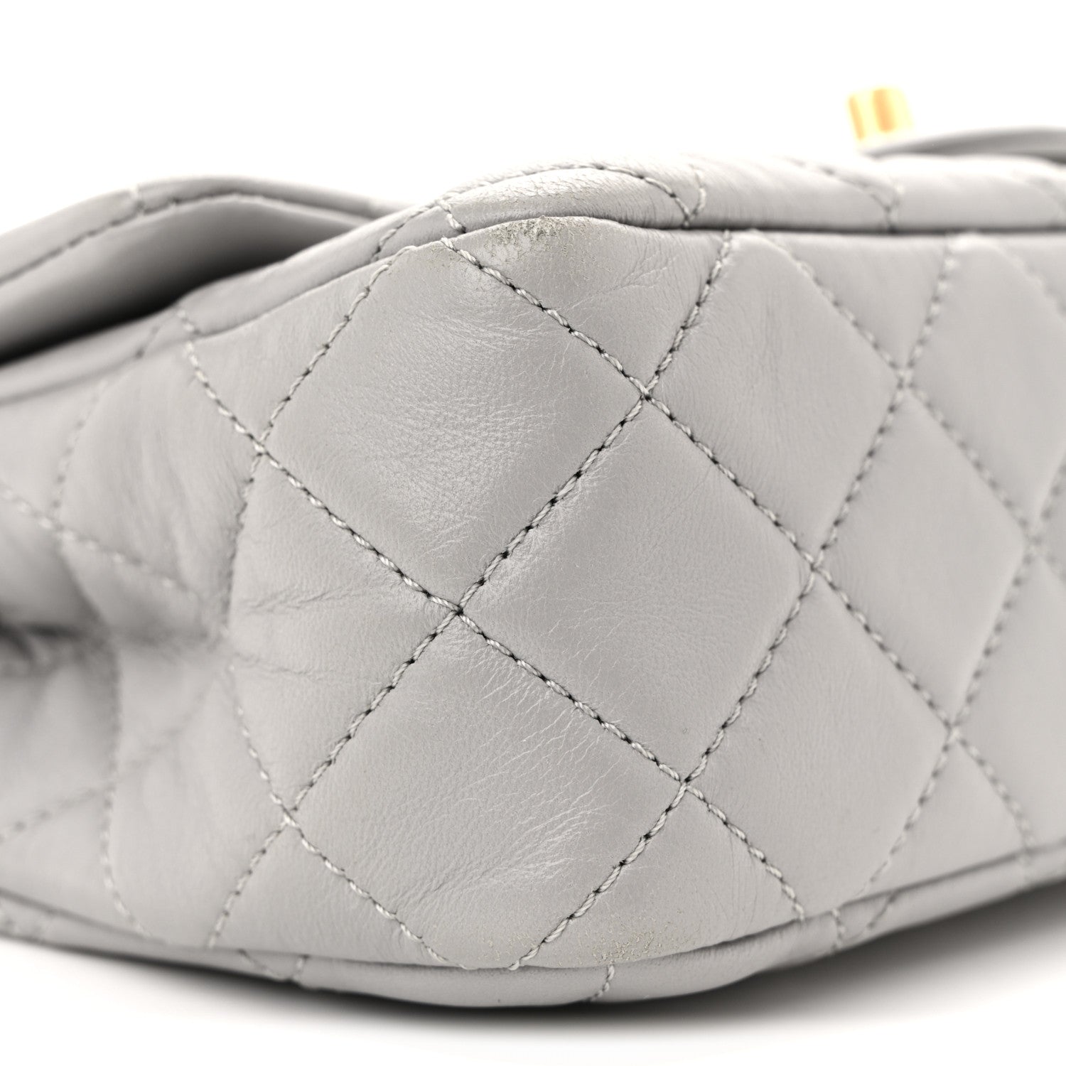 Chanel Lambskin Quilted Mini Rectangular Pearl Crush Flap Grey 9 of 13