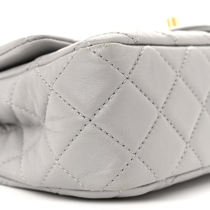 Chanel Lambskin Quilted Mini Rectangular Pearl Crush Flap Grey 9 of 13