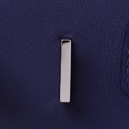 Hermes Swift Epsom Tressage Birkin 30 Bleu Encre Bleu Du Nord Gold 23 of 34