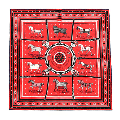 Hermes Silk Couvertures Et Tenues de Jour Bandana 70 Rouge 1 of 6