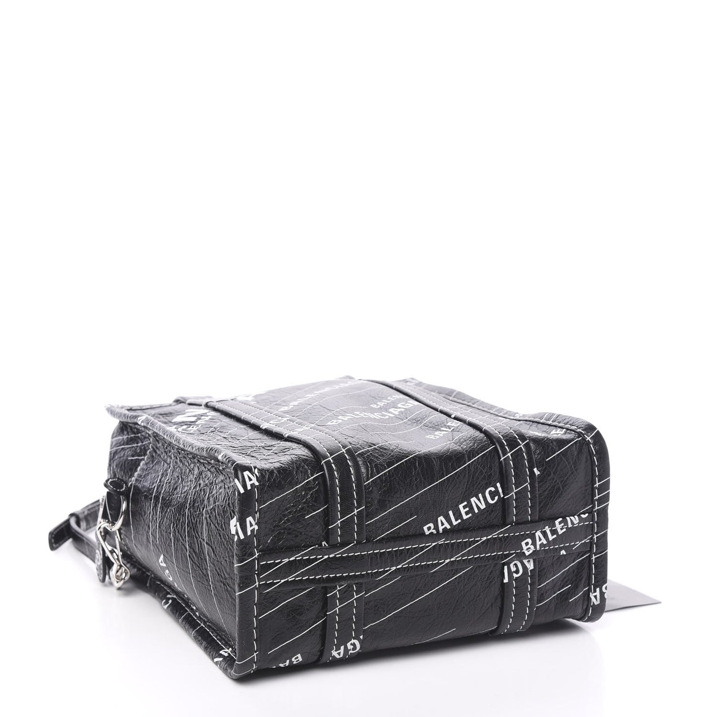 Agneau Arena Logo Multicolor Print XS Bazar Shopper Tote Black White