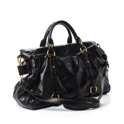 Miu Miu Vitello Lux Medium Bow Bag Black 3 of 10