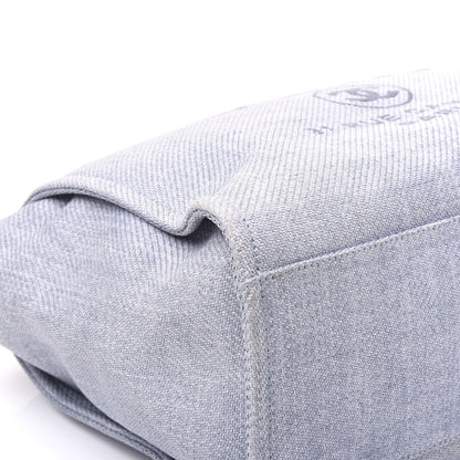 Chanel Canvas Medium Deauville Tote Light Blue 5 of 11