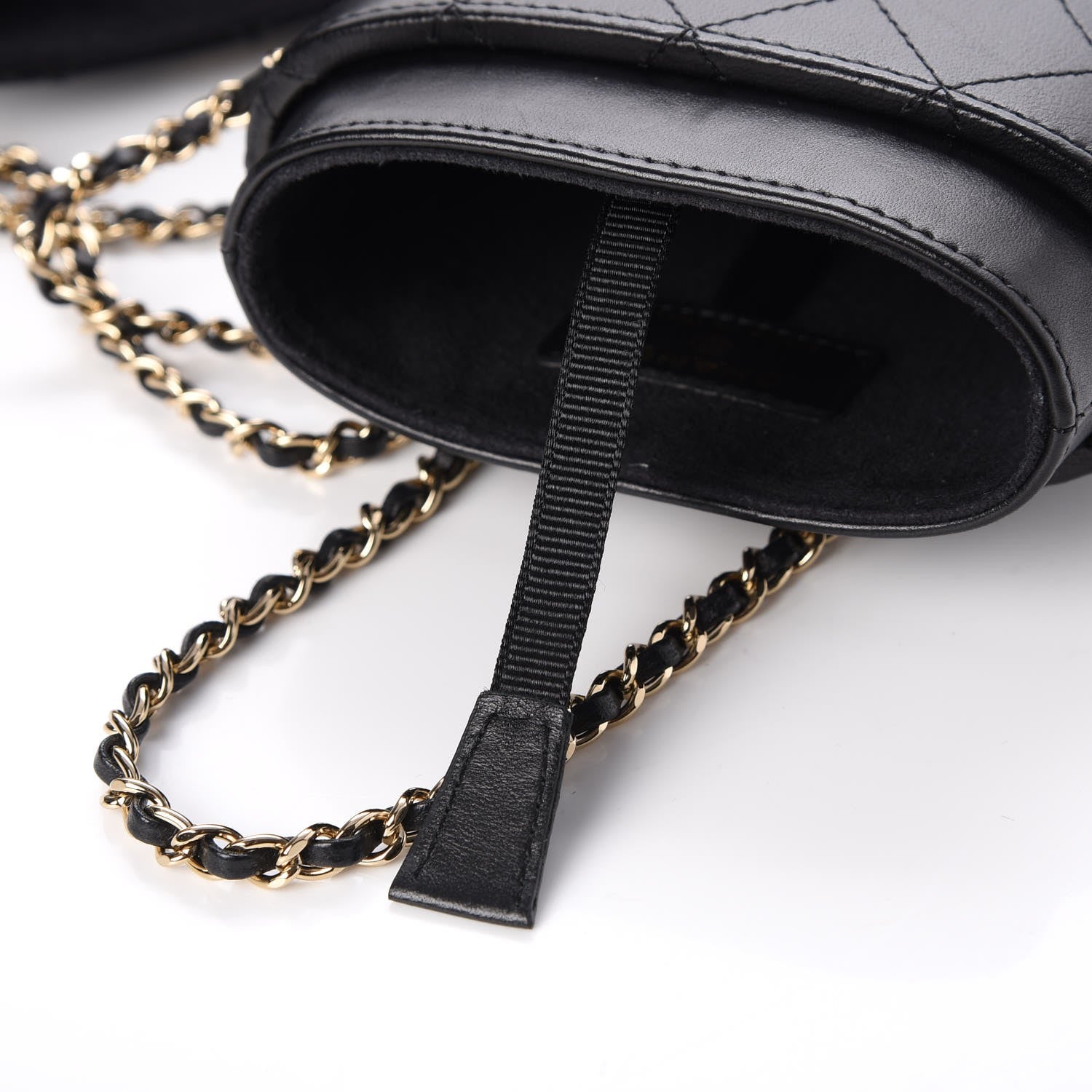 Chanel Lambskin Quilted Chain Around Phone Holder Black 7 of 7
