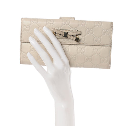 Gucci Guccissima Princy Continental Wallet Off White 2 of 7