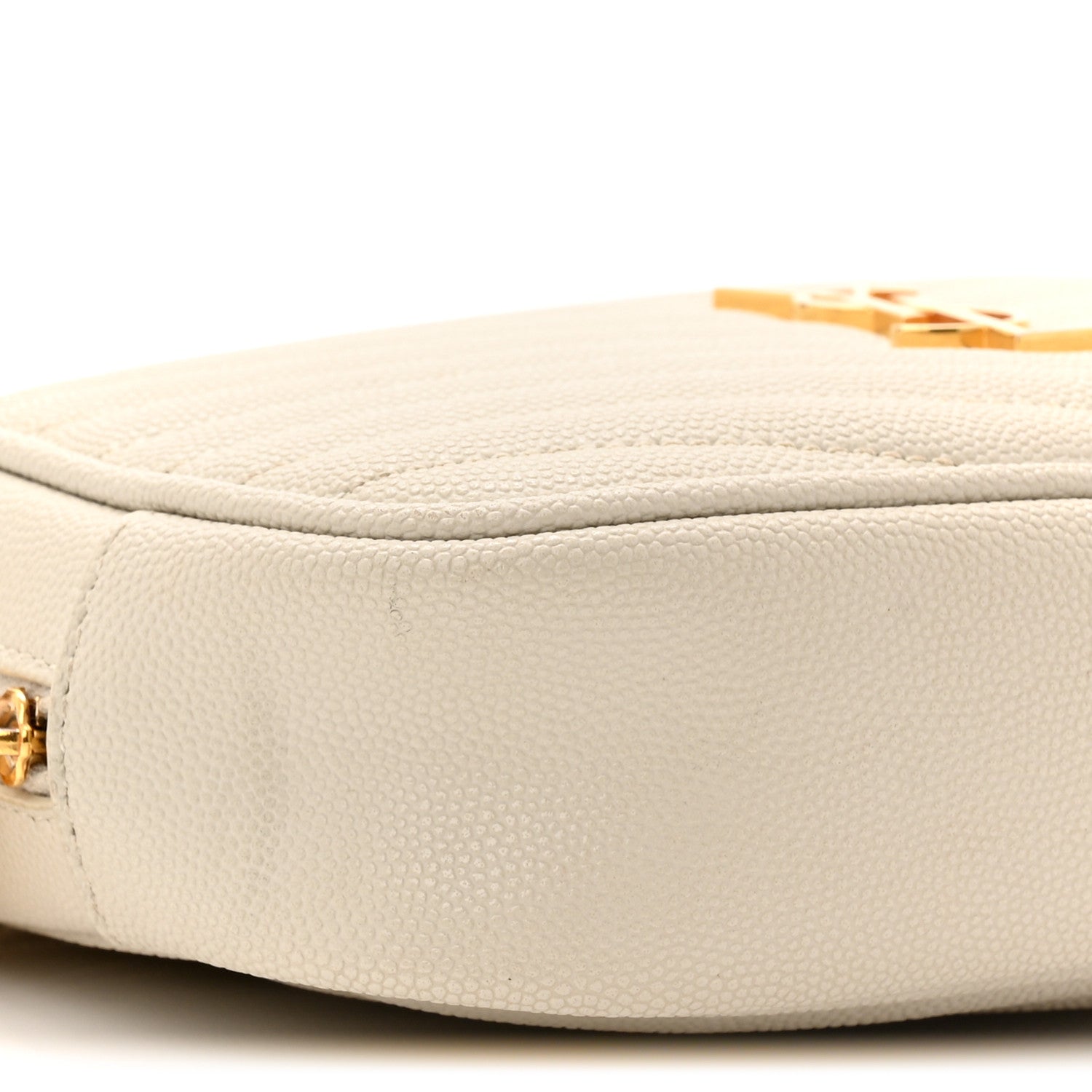 Saint Laurent Grain De Poudre Matelasse Monogram Mini Lou Camera Bag Crema Soft 9 of 10