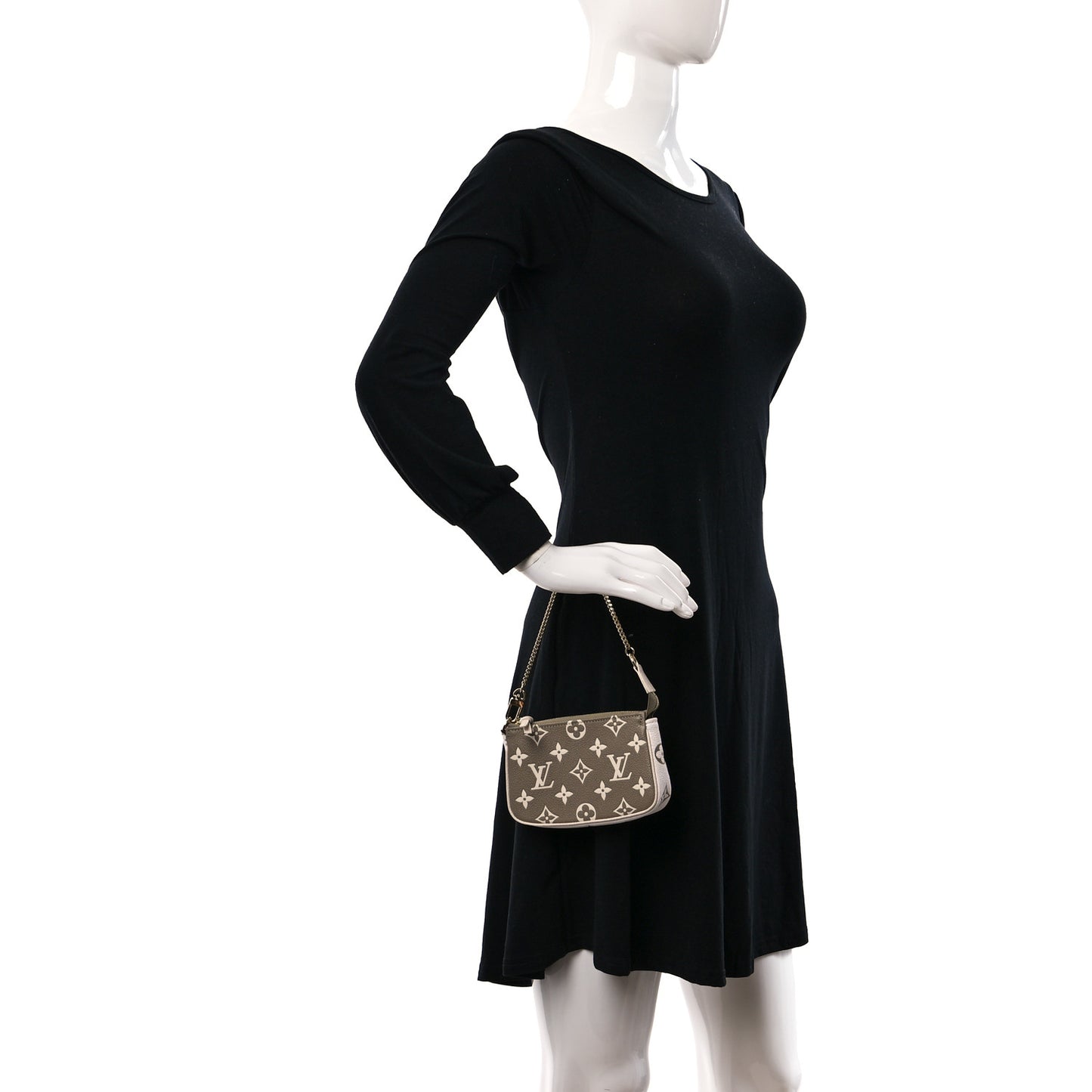 Empreinte Spring in the City Mini Pochette Accessories Kaki Beige Cream