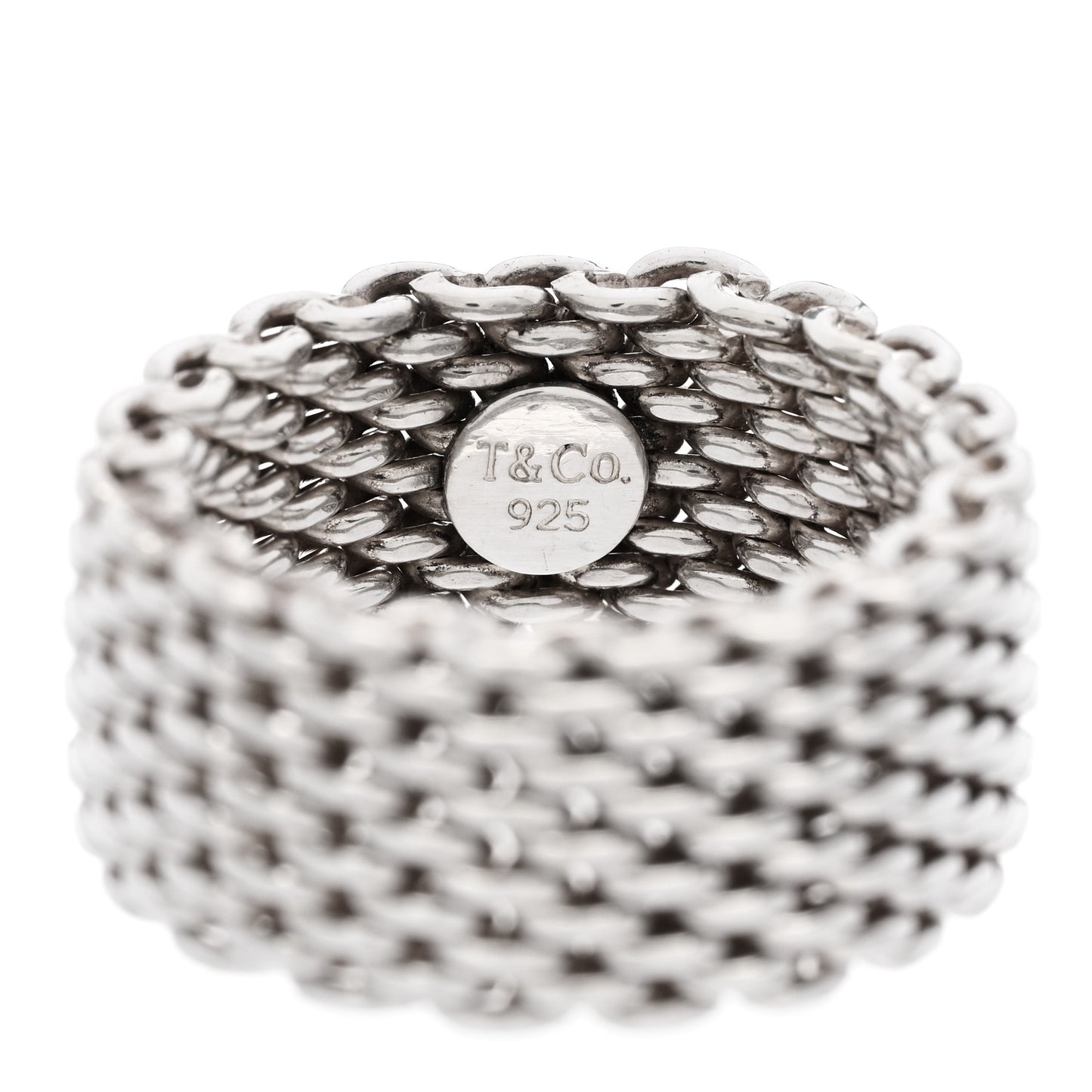 Sterling Silver Somerset Mesh Ring 56 7.5