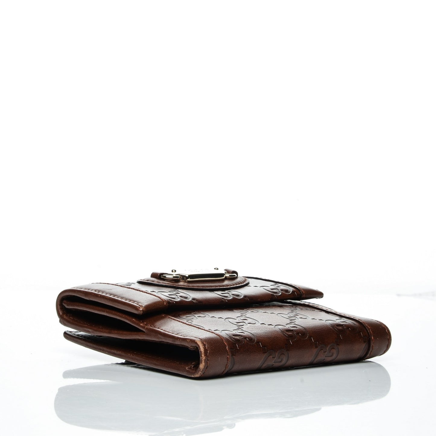 Guccissima French Flap Wallet Brown