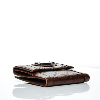 Gucci Guccissima French Flap Wallet Brown 4 of 11